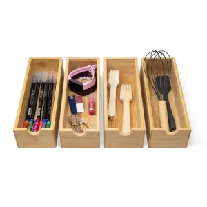 ecozoi Bamboo Organizing Trays - Set of 4