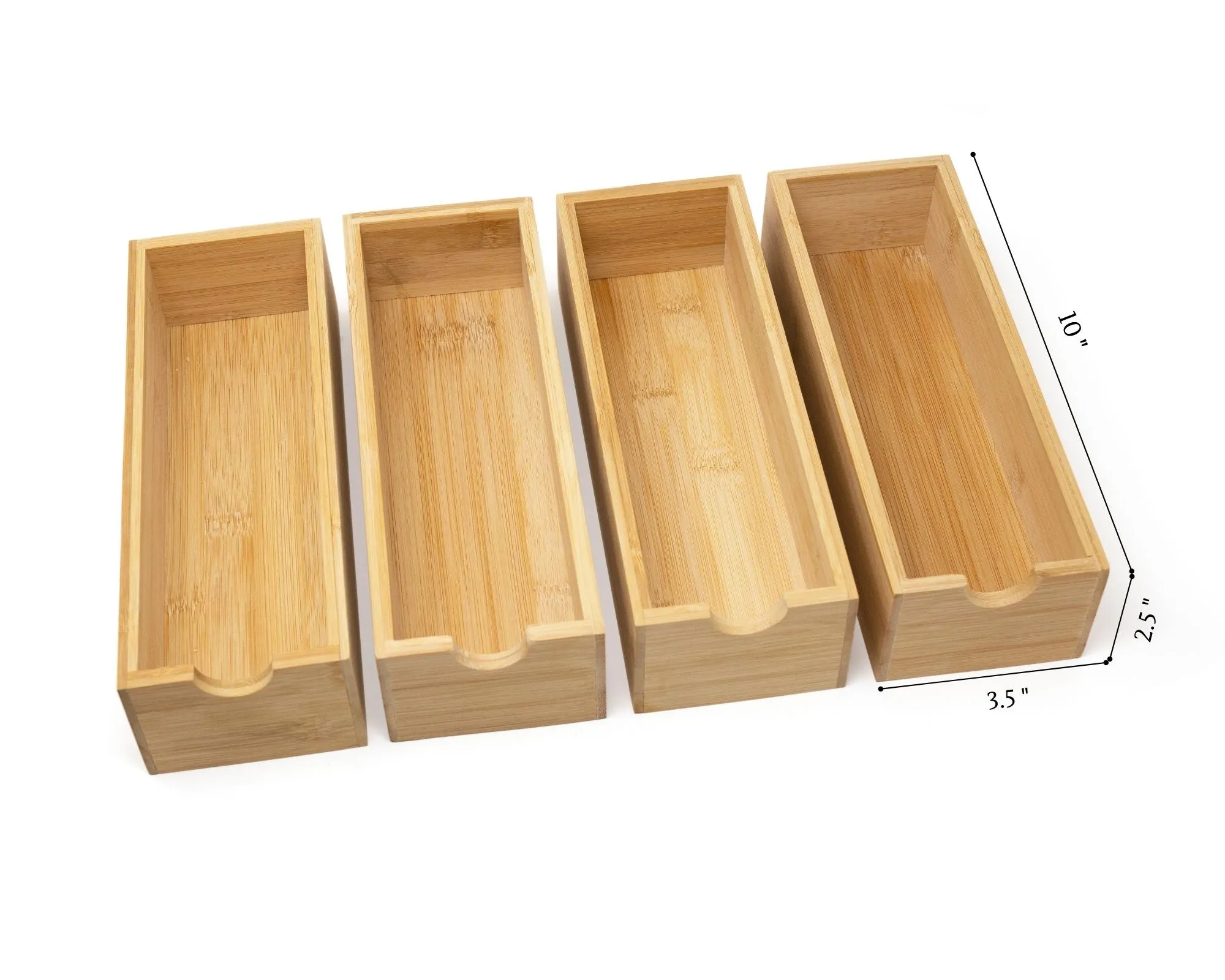 ecozoi Bamboo Organizing Trays - Set of 4