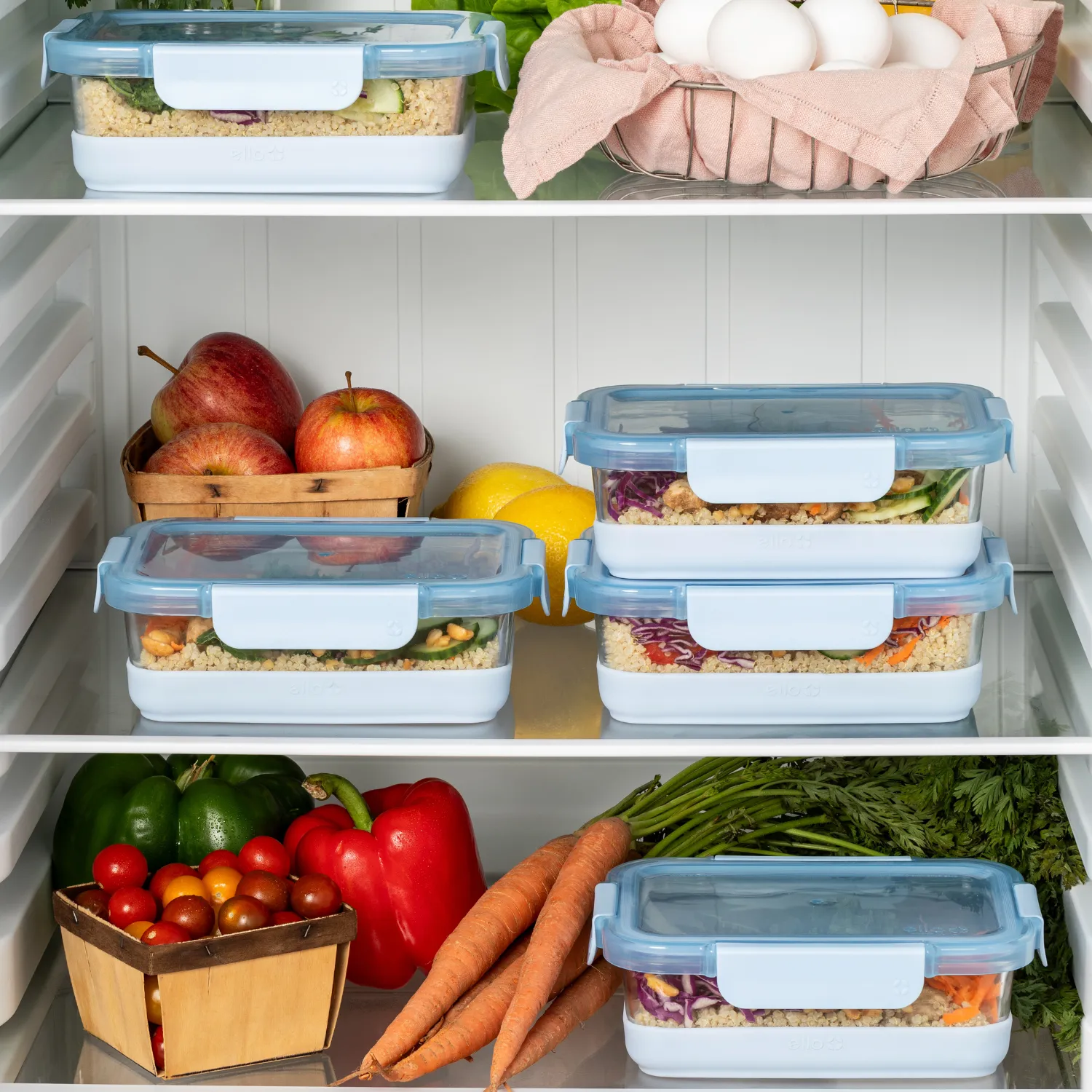 Ello Duraglass Refresh™ Meal Prep Containers, Set of 5