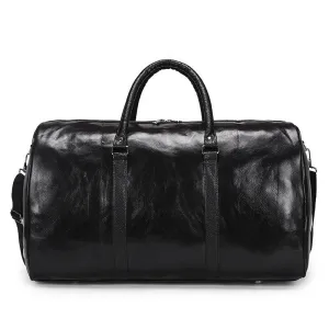 Exquisite Multi-Dimensional Leather Travel Bag- Black