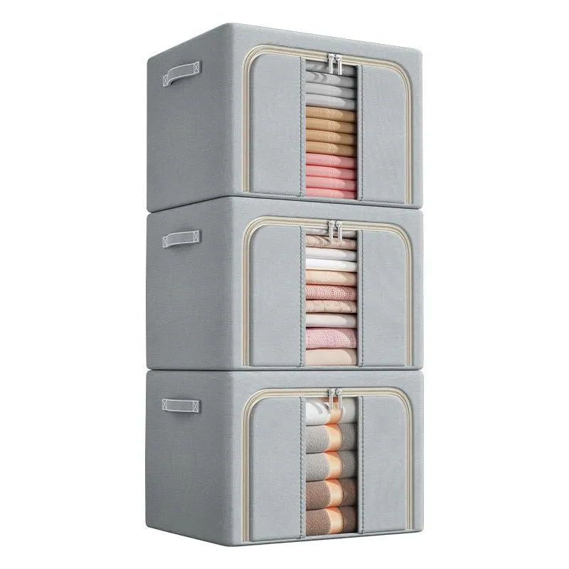 Fabric Storage Boxes,Storage Baskets for Shelves with Lids, Fabric Storage Bins with Handles, Decorative Linen Closet Organizers Boxes