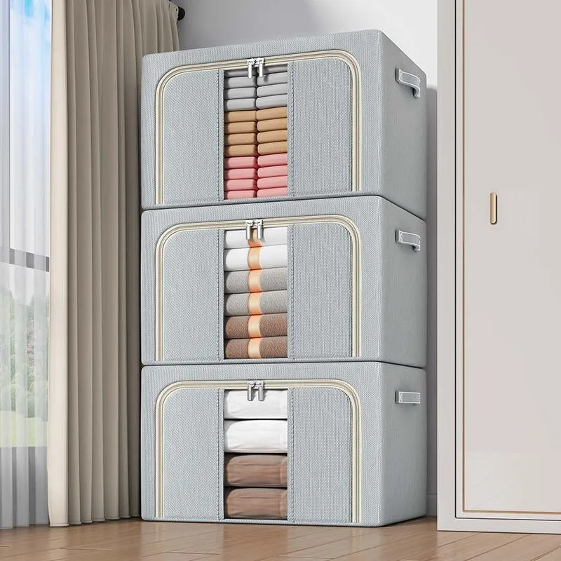 Fabric Storage Boxes,Storage Baskets for Shelves with Lids, Fabric Storage Bins with Handles, Decorative Linen Closet Organizers Boxes