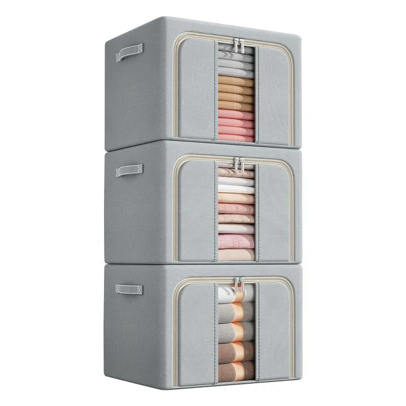 Fabric Storage Boxes,Storage Baskets for Shelves with Lids, Fabric Storage Bins with Handles, Decorative Linen Closet Organizers Boxes