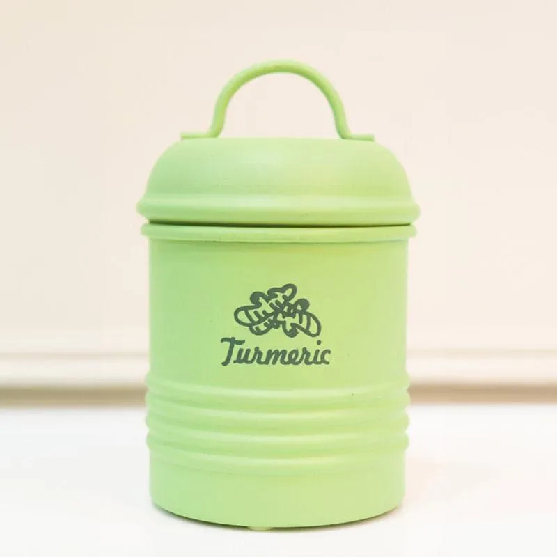 Ferrous Fun Turmeric Storage Container (1000 ML) - Green