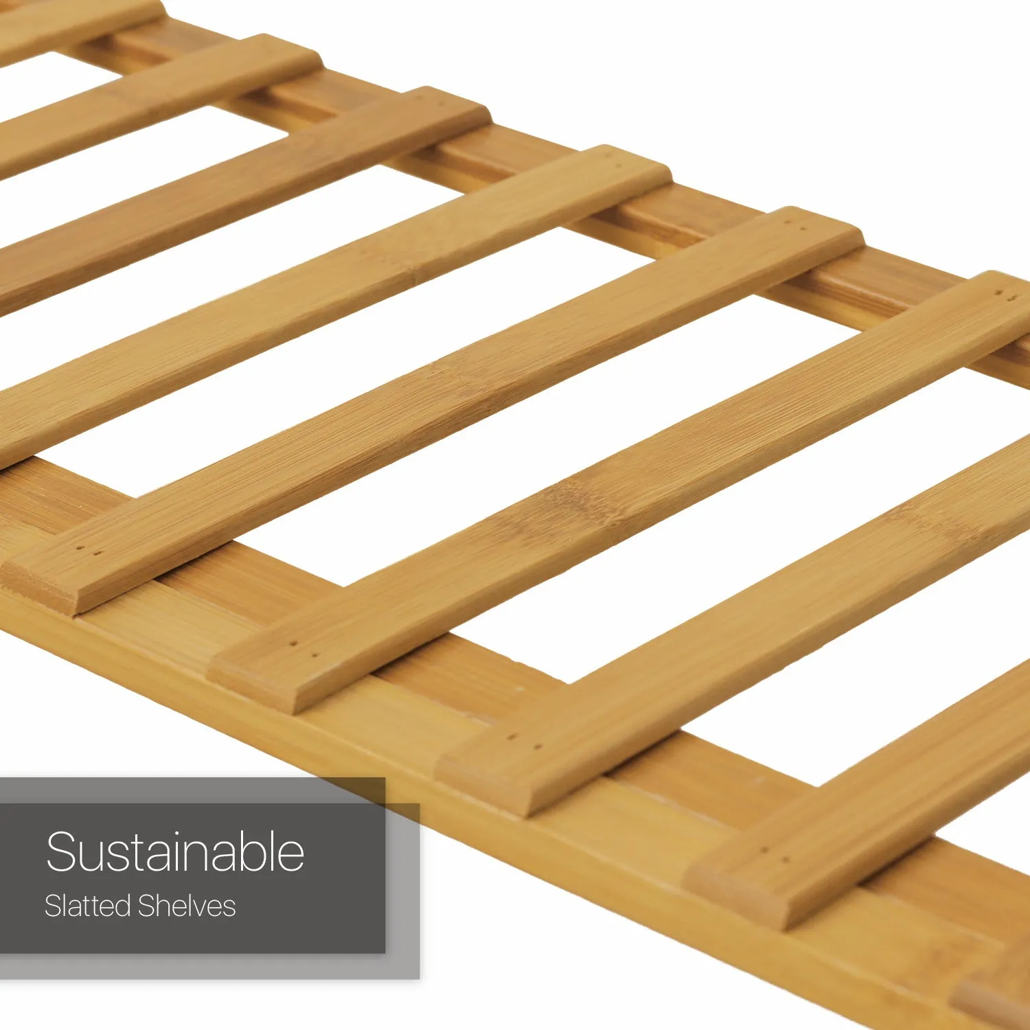 Foldable Multifunctional Shoe Rack Organizer - 5 Tier - Natural