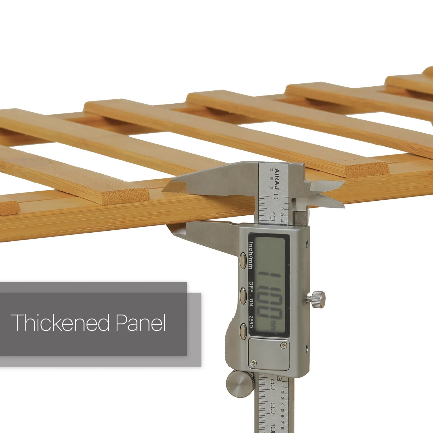 Foldable Multifunctional Shoe Rack Organizer - 5 Tier - Natural
