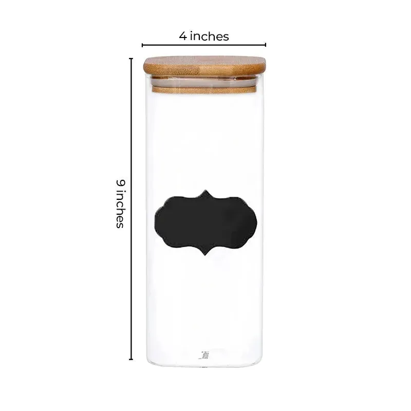 Glass Jar with Bamboo Air Tight LID | 1L