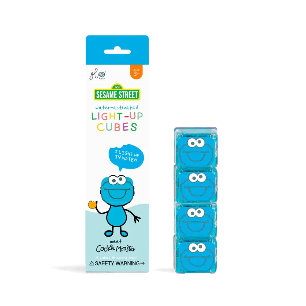 Glo Pals Light Up Cubes (4 pack) Sesame Street - Cookie Monster