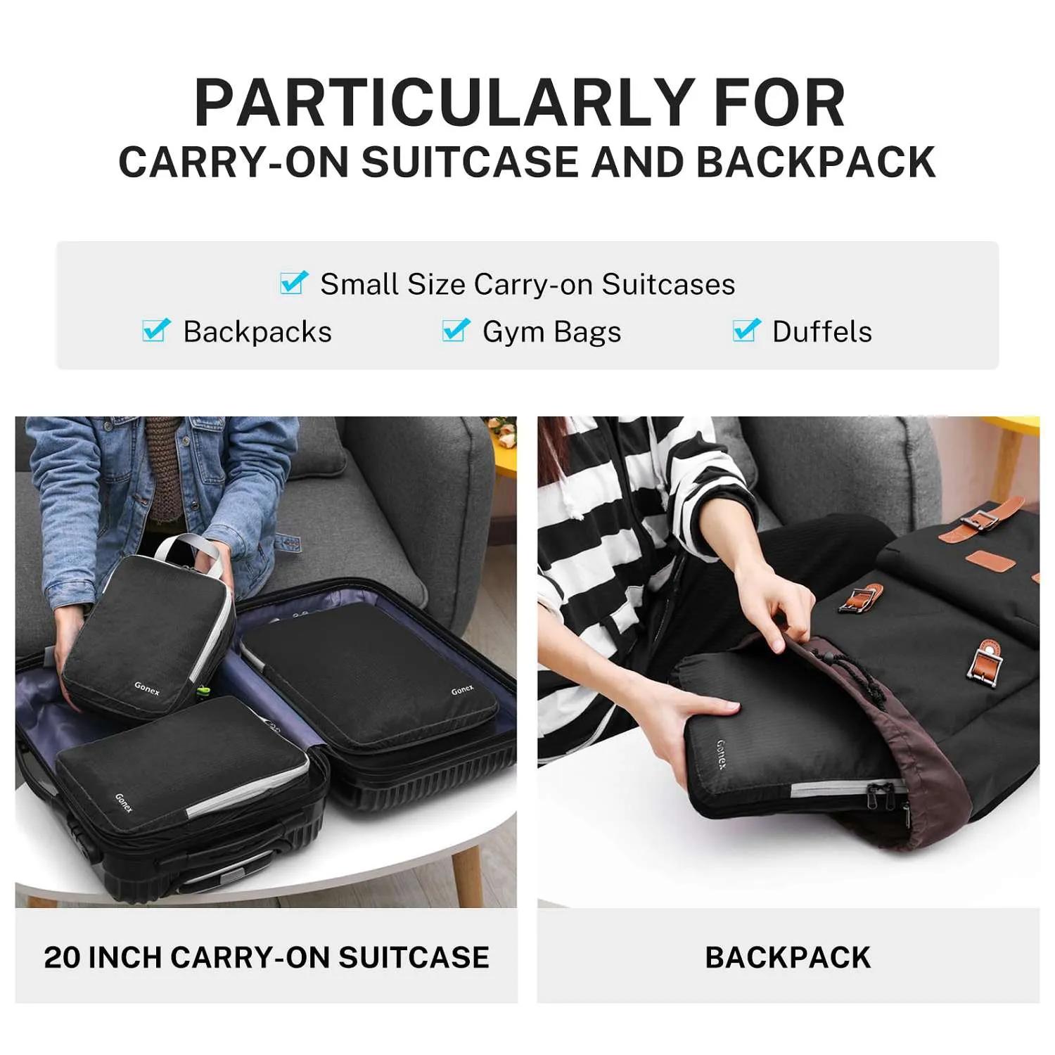 Gonex Extensible Packing Cubes 3Pcs Set