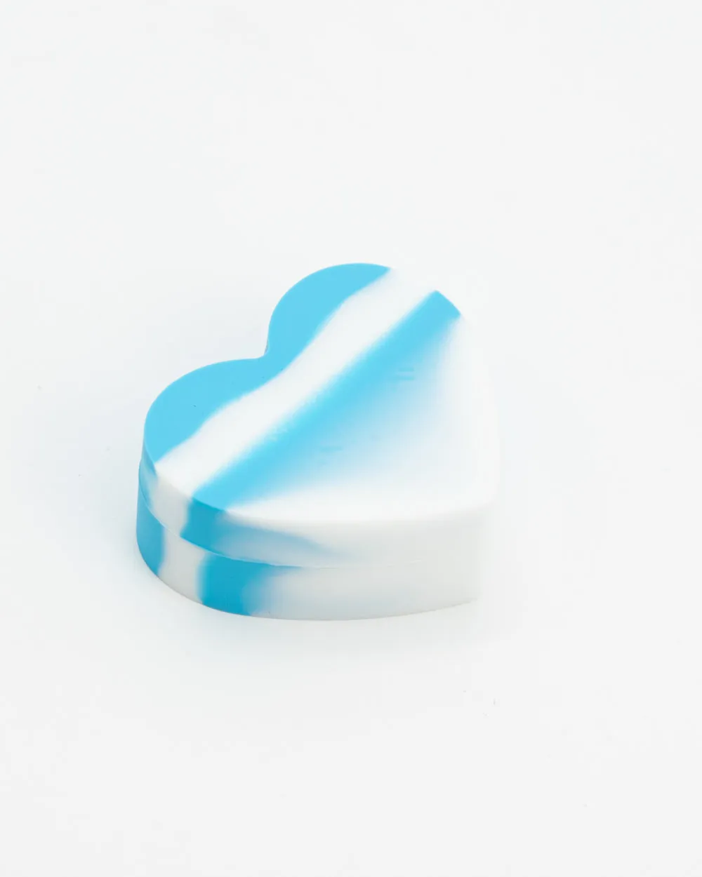 Heart Shaped Silicone Trinket Box - Blue & White