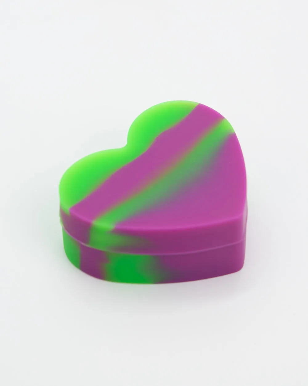 Heart Shaped Silicone Trinket Box - Purple & Green