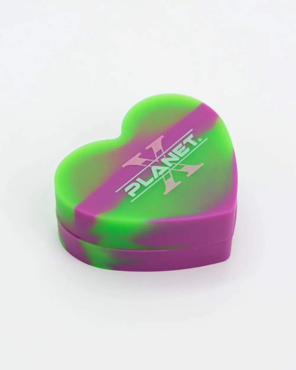 Heart Shaped Silicone Trinket Box - Purple & Green