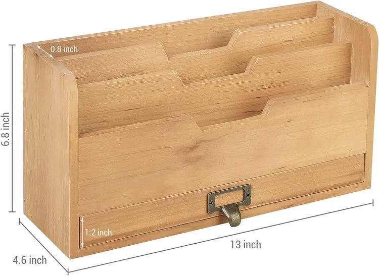 Honey Brown Wood Square Tissue Box Cover