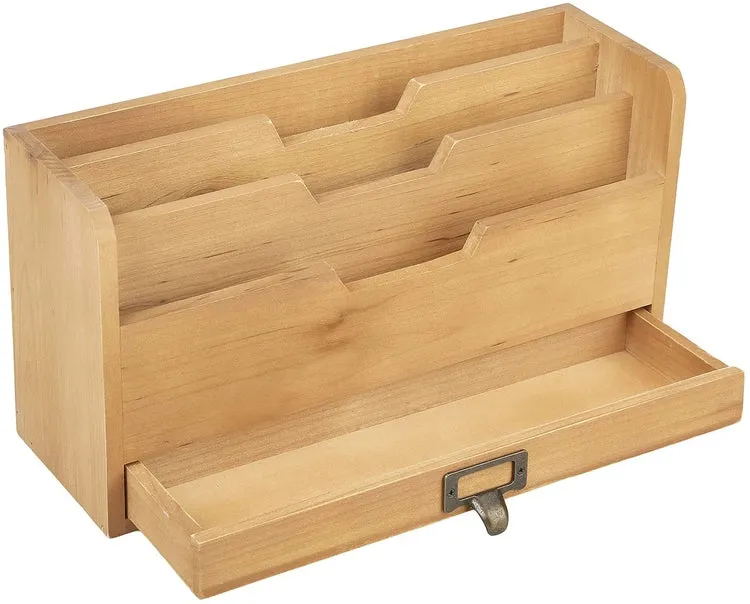 Honey Brown Wood Square Tissue Box Cover