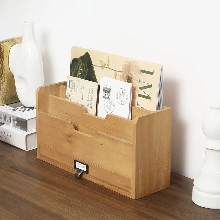 Honey Brown Wood Square Tissue Box Cover