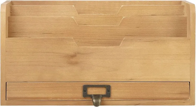 Honey Brown Wood Square Tissue Box Cover