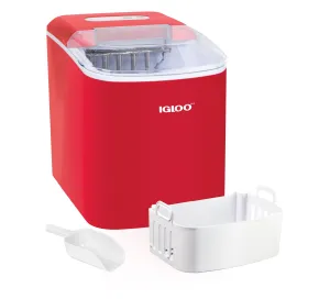 IGLOO® 26-Pound Automatic Portable Countertop Ice Maker Machine - Retro Red