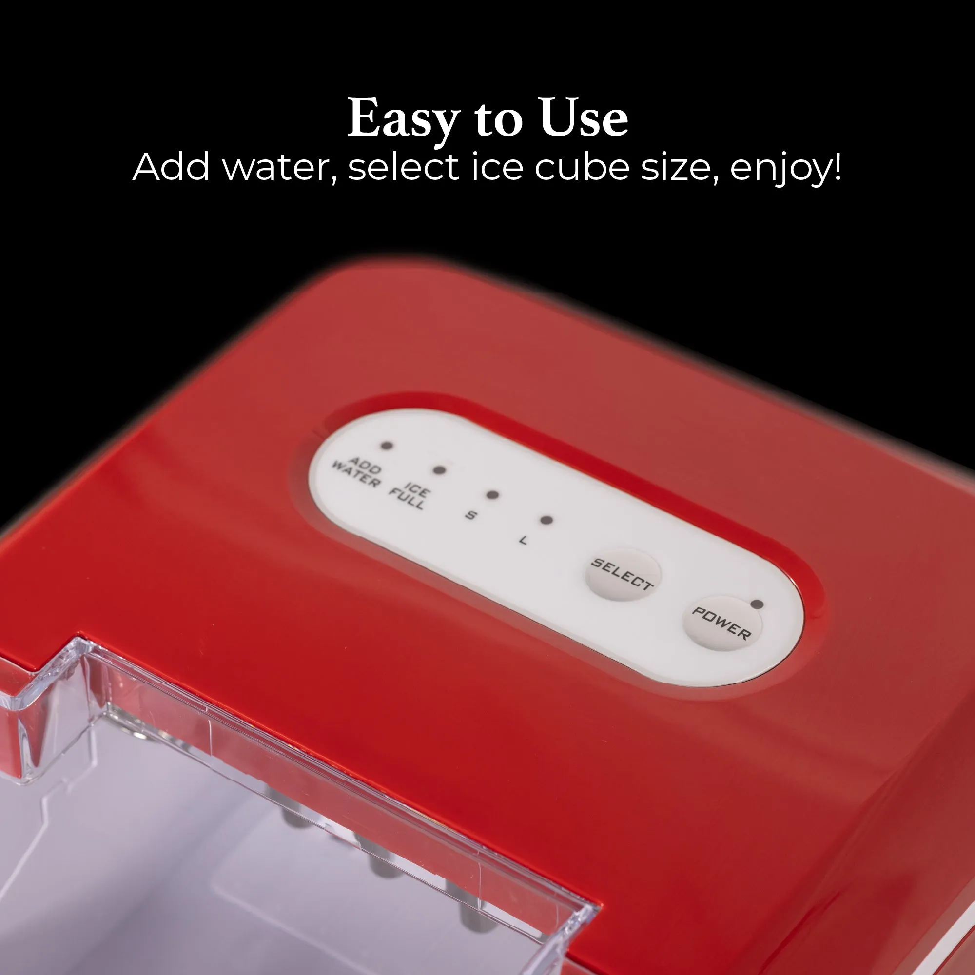 IGLOO® 26-Pound Automatic Portable Countertop Ice Maker Machine - Retro Red