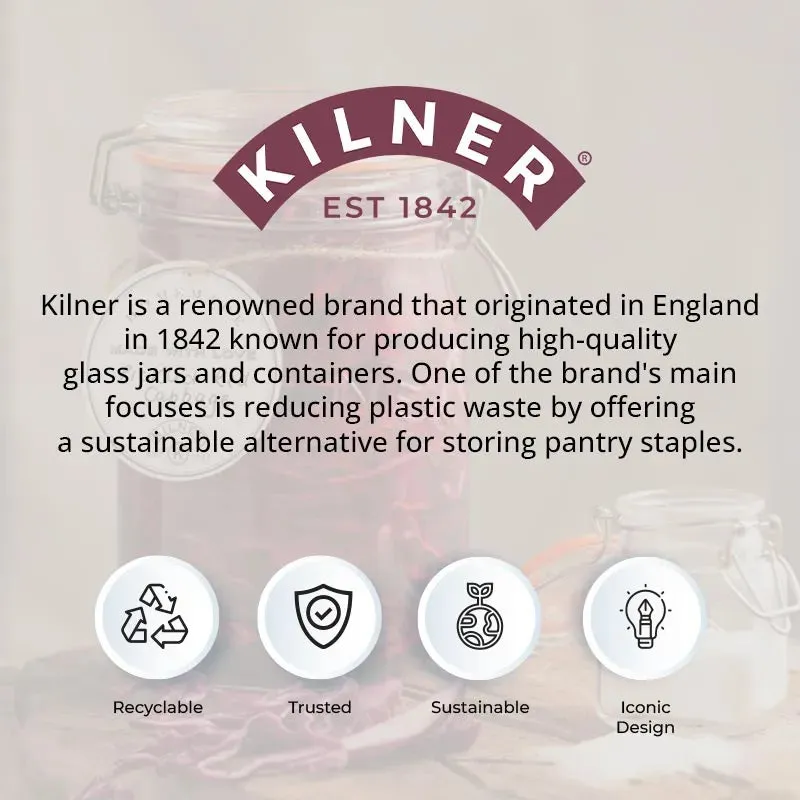 Kilner Clear Stylish Round Glass Jars | 500ml