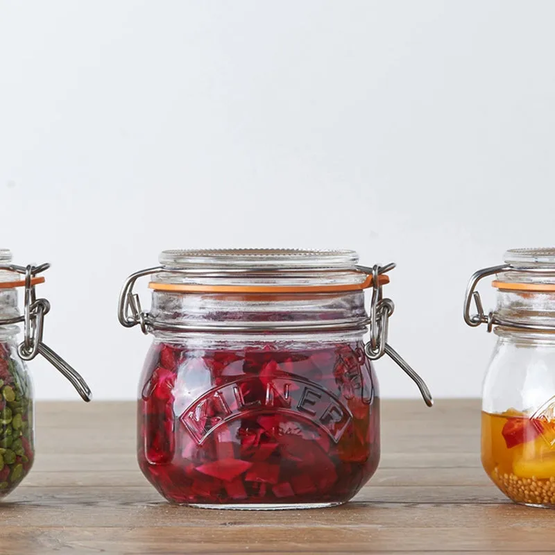 Kilner Clear Stylish Round Glass Jars | 500ml