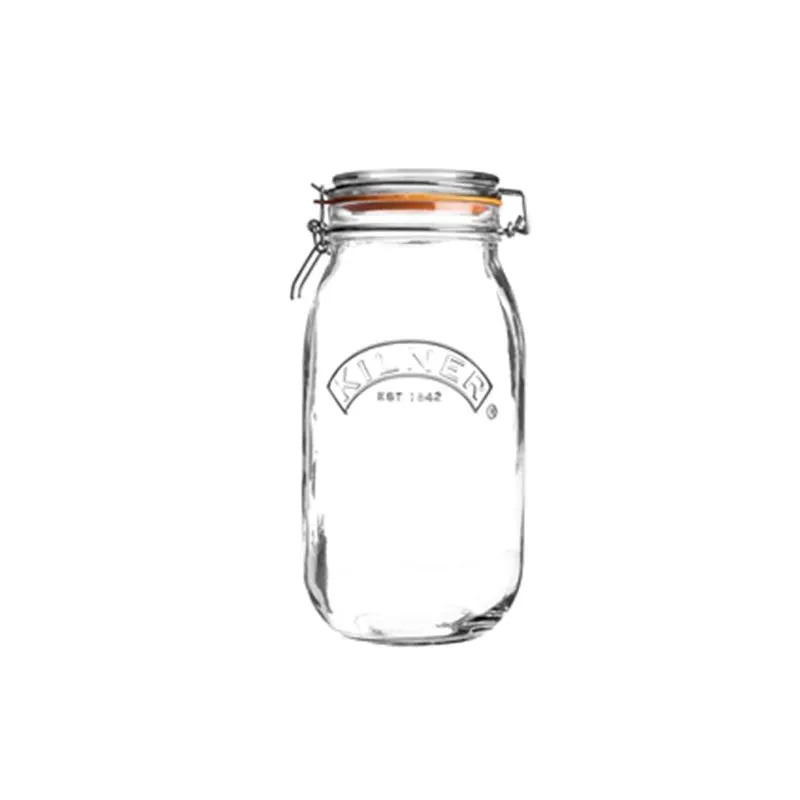 Kilner Clip Top Clear Glass Round Jar | 1.5 Ltr