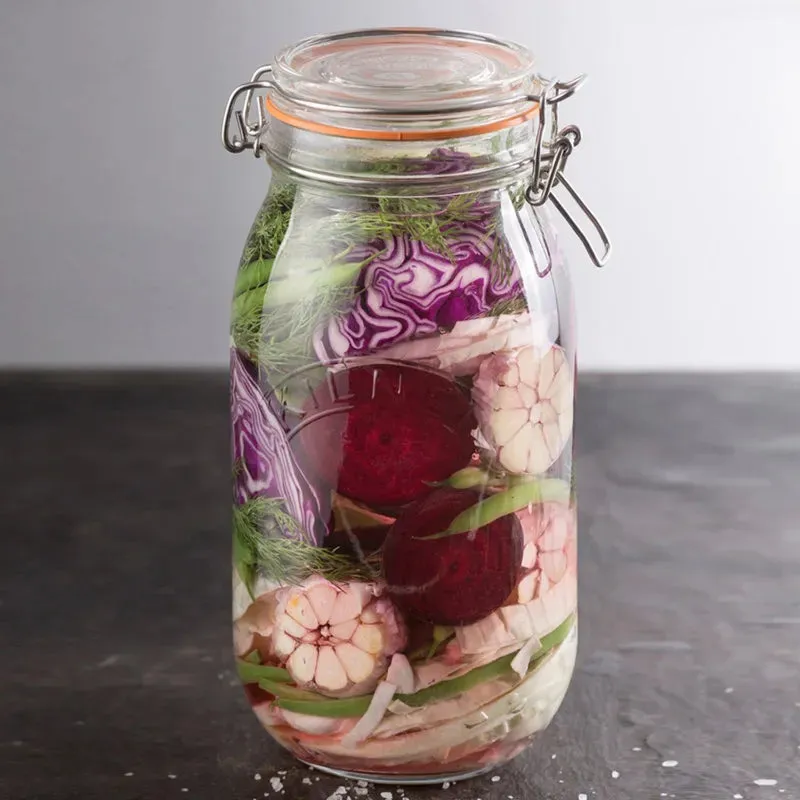 Kilner Clip Top Clear Glass Round Jar | 1.5 Ltr