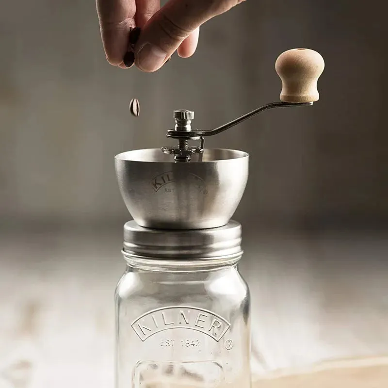 Kilner Coffee Storage Jar with Stainless Steel Grinder | 4 x 8 inches