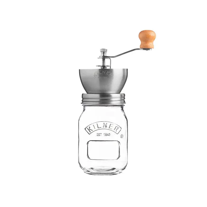 Kilner Coffee Storage Jar with Stainless Steel Grinder | 4 x 8 inches