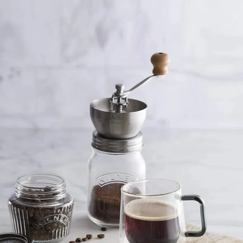 Kilner Coffee Storage Jar with Stainless Steel Grinder | 4 x 8 inches