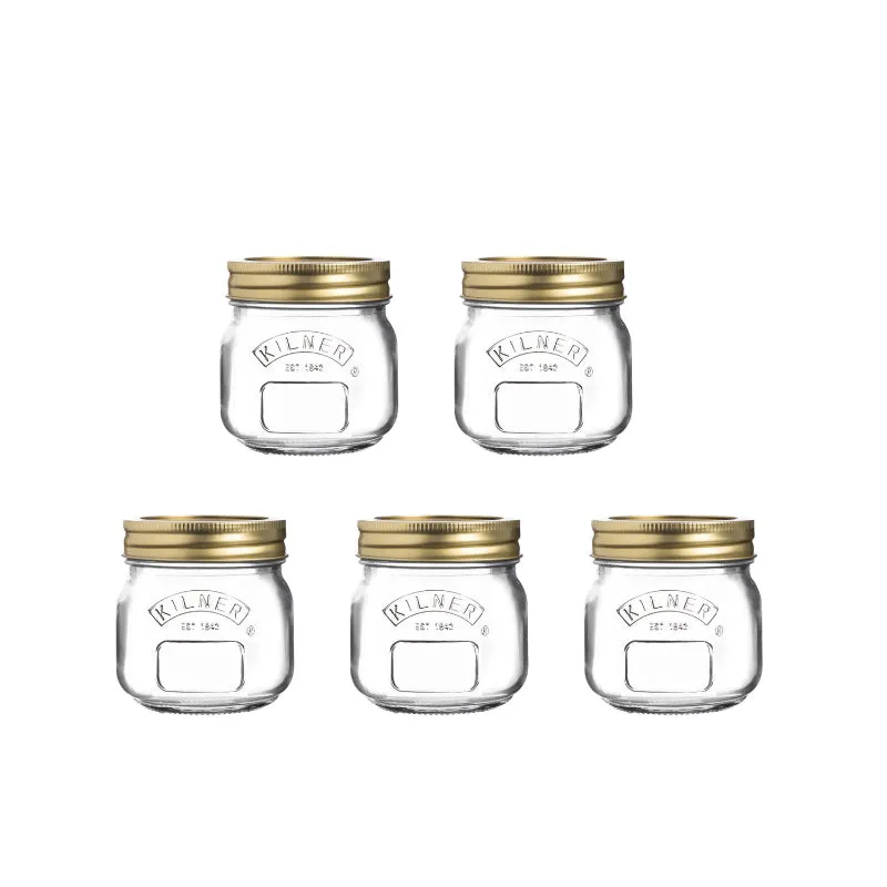 Kilner Essential Mini Glass Jar | Set of 5 | 250 ml