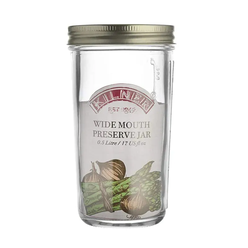 Kilner Wide Mouth Glass Preserve Jar | 500ml