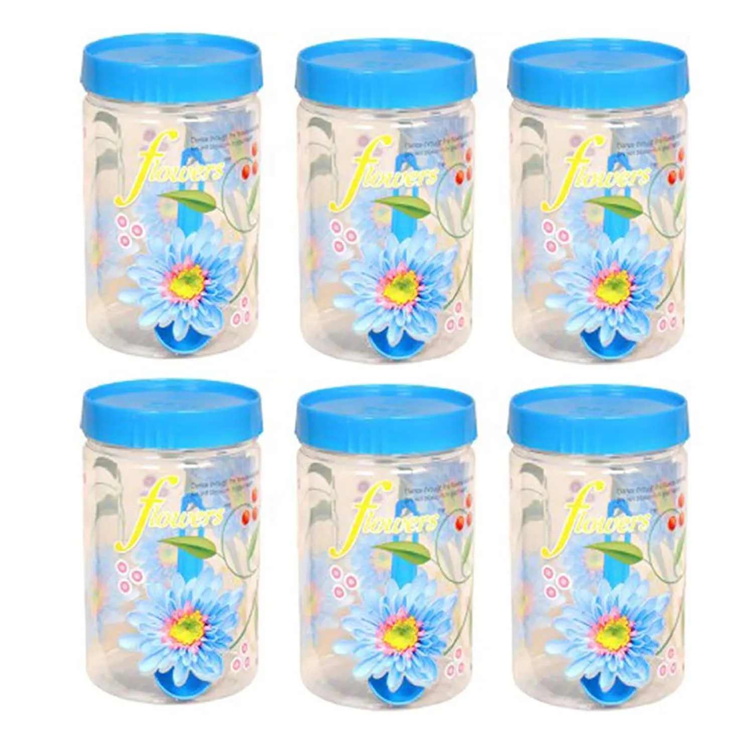 Kuber Industries 12 Piece Plastic Container Set, 500ml, Blue