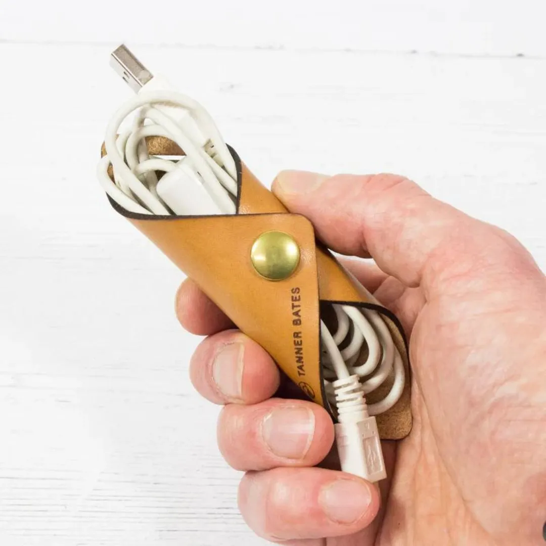 Leather Cable Tidy, Set of 2