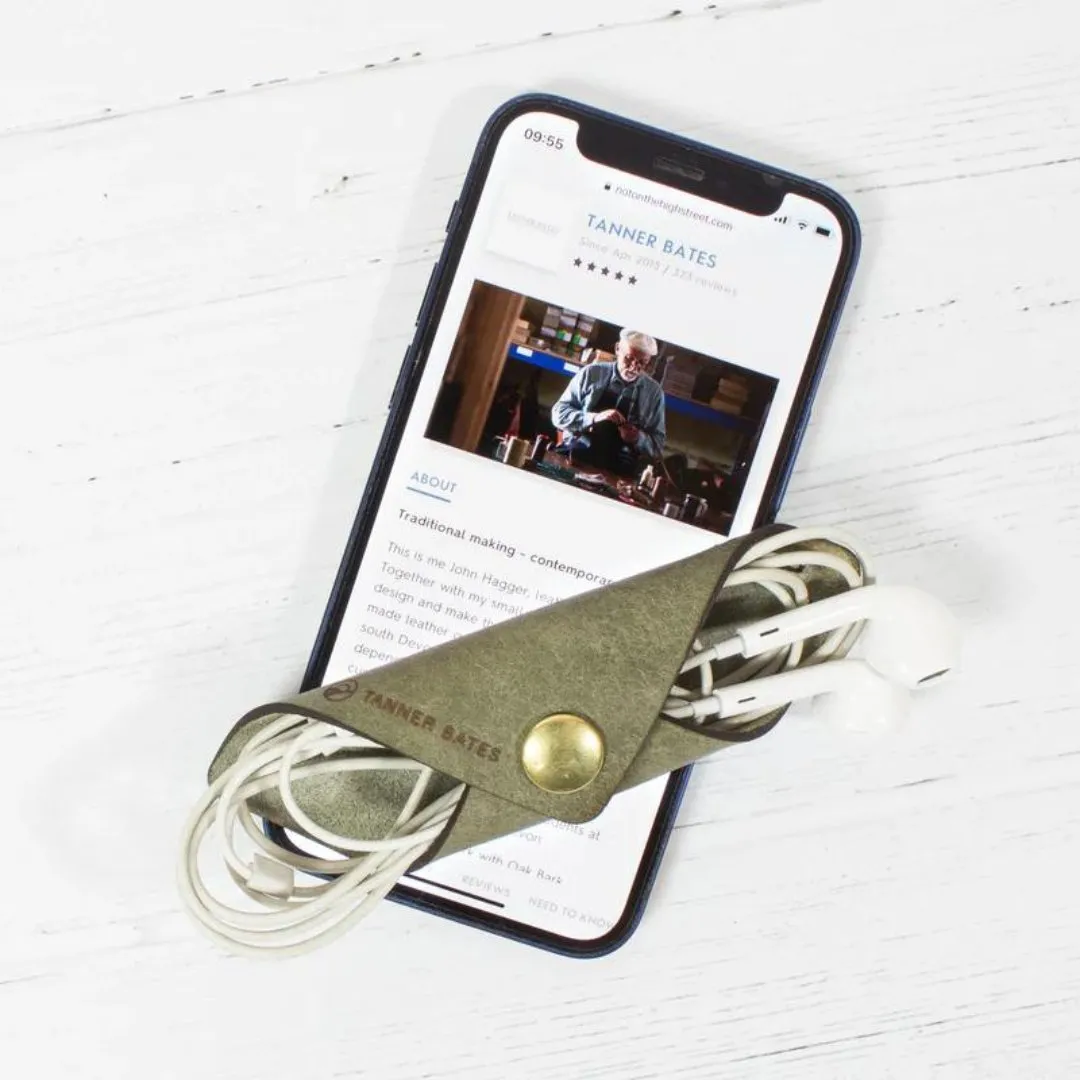 Leather Cable Tidy, Set of 2