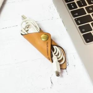 Leather Cable Tidy, Set of 2