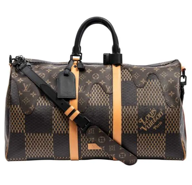 Louis Vuitton NEW LV x NIGO Virgil Abloh Keepall Bandouliere 50 Brown Bag