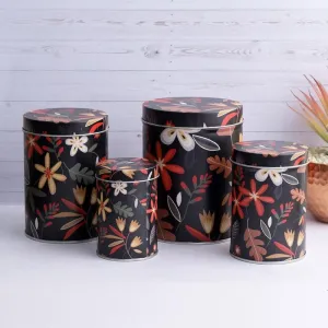 Midnight Bloom Storage Box - Set Of Four