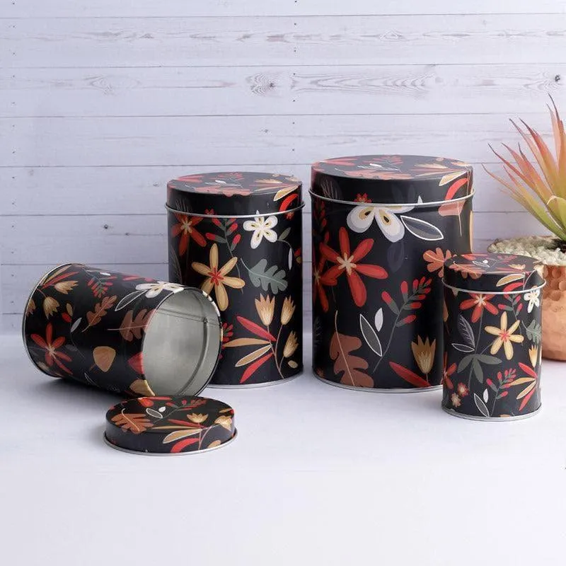 Midnight Bloom Storage Box - Set Of Four