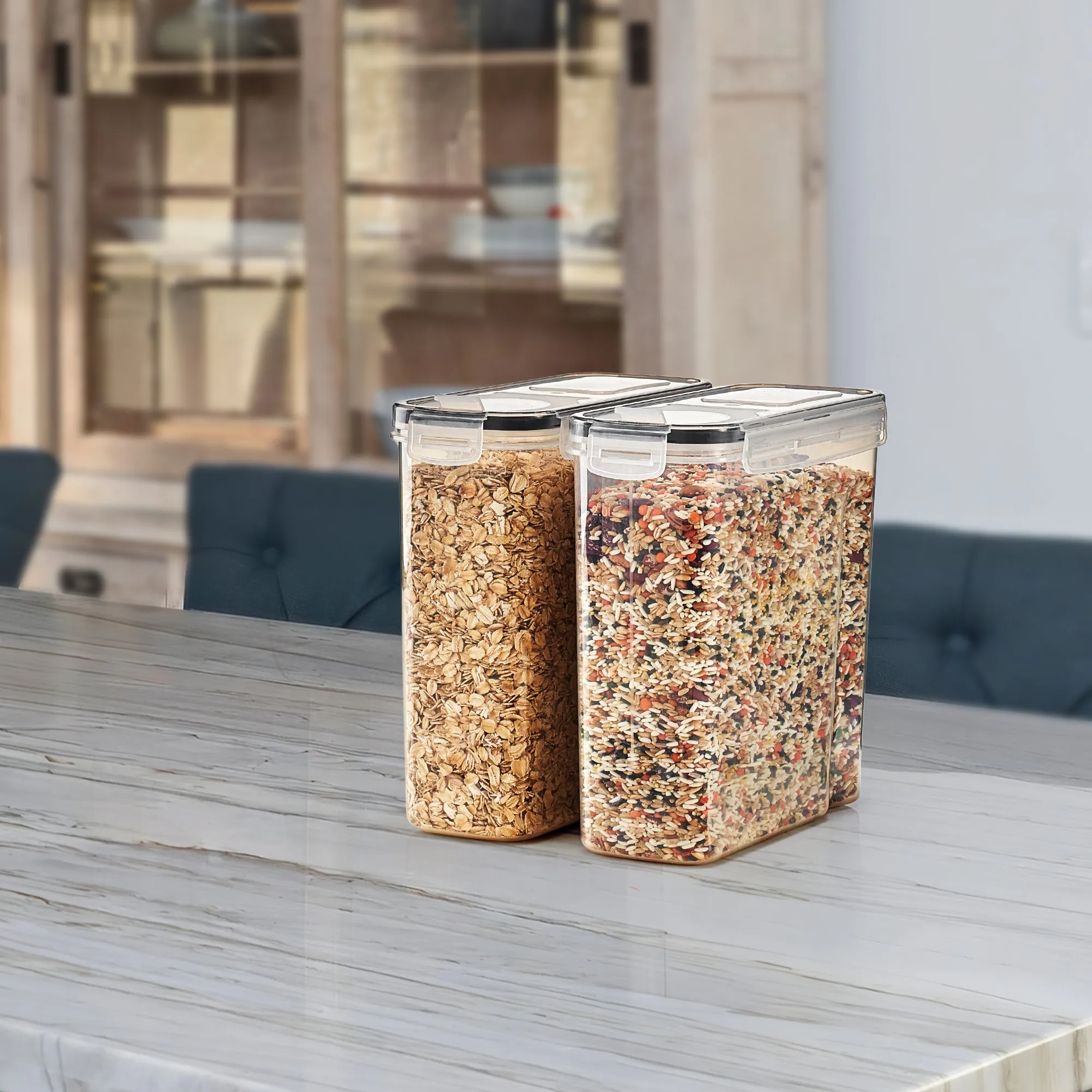 Narrow Airtight Food Storage Dispensers (2 Pack)