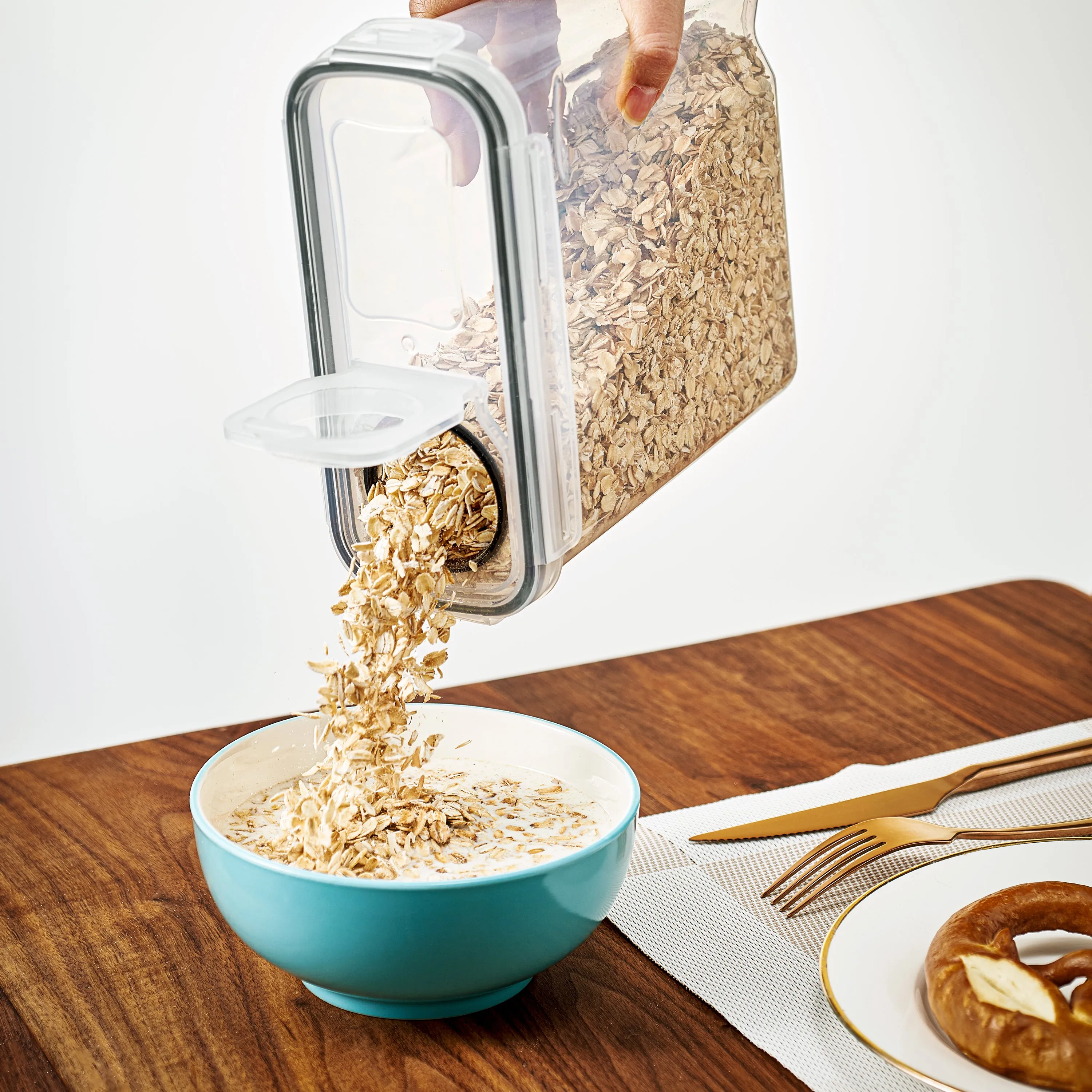 Narrow Airtight Food Storage Dispensers (2 Pack)