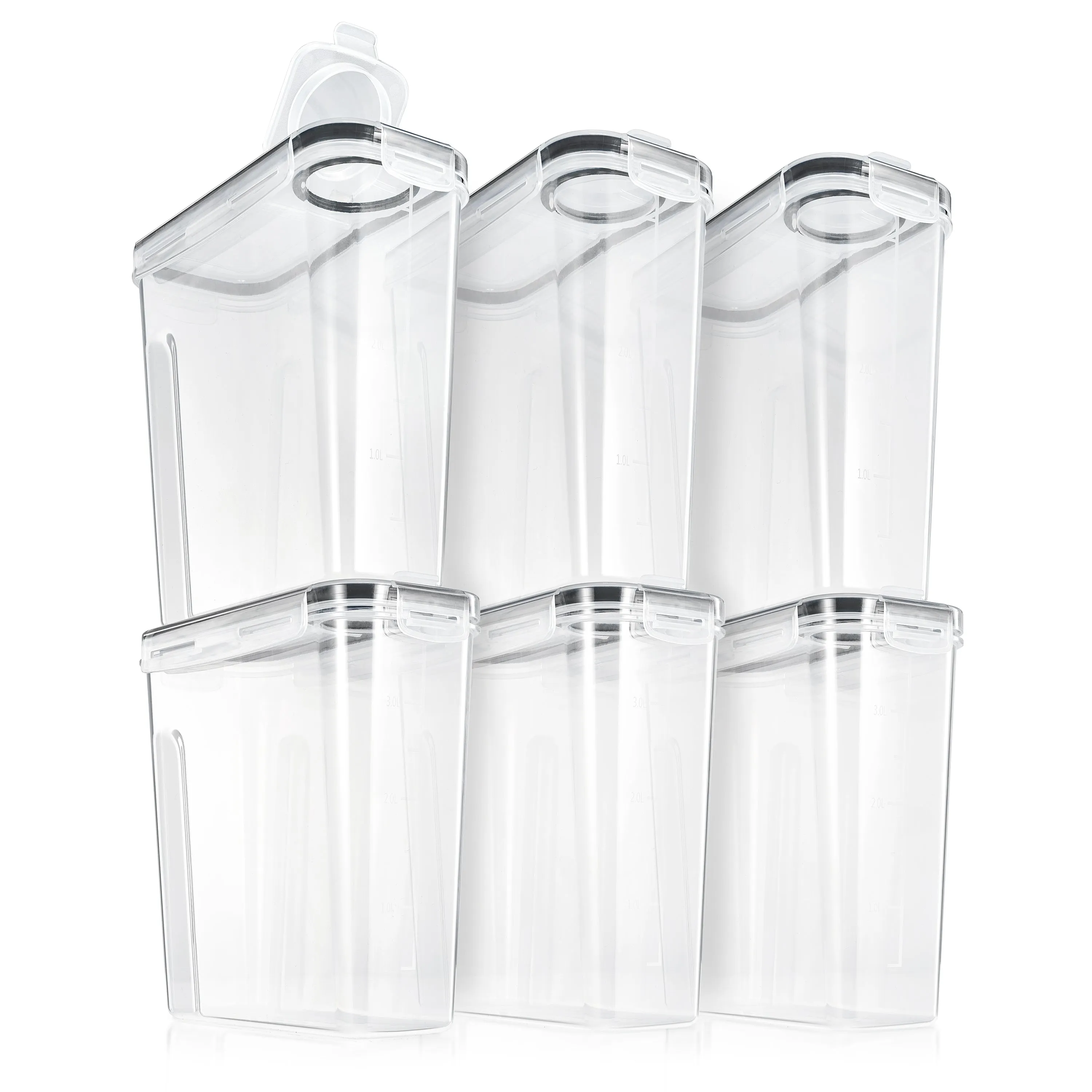 Narrow Airtight Food Storage Dispensers (6 Pack)