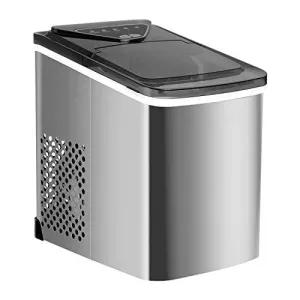 Northair Stainless Steel Portable Countertop Ice Maker with Ice Scoop and Basket 26 lb. Daily Capacity - Silver