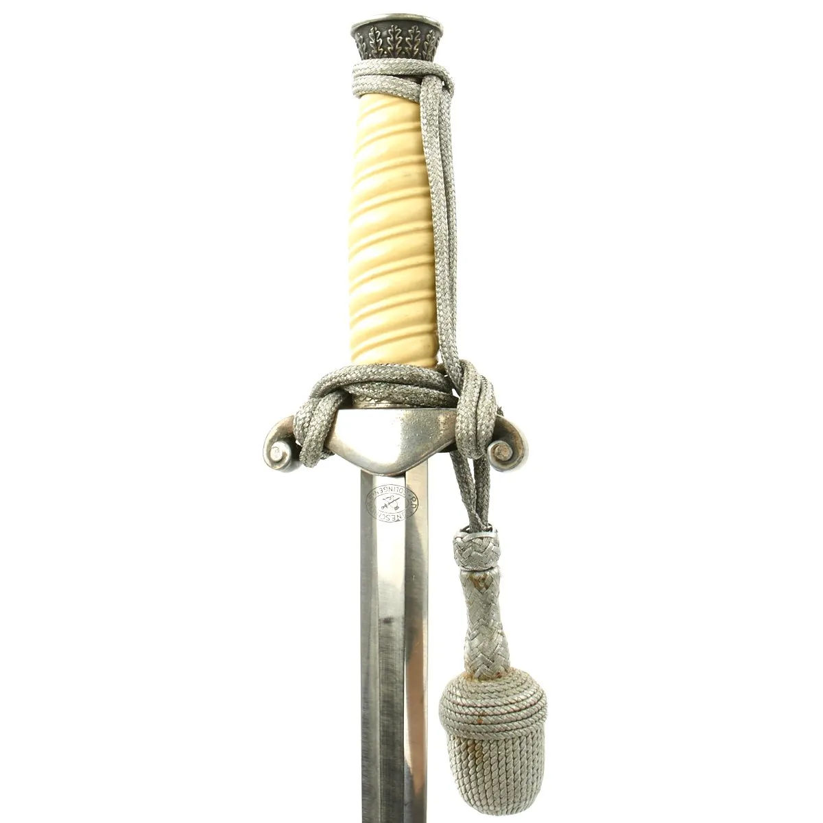 Original WWII German Army Heer Officer Dagger with Hanger and Portepee by P.D. Lüneschloss Solingen