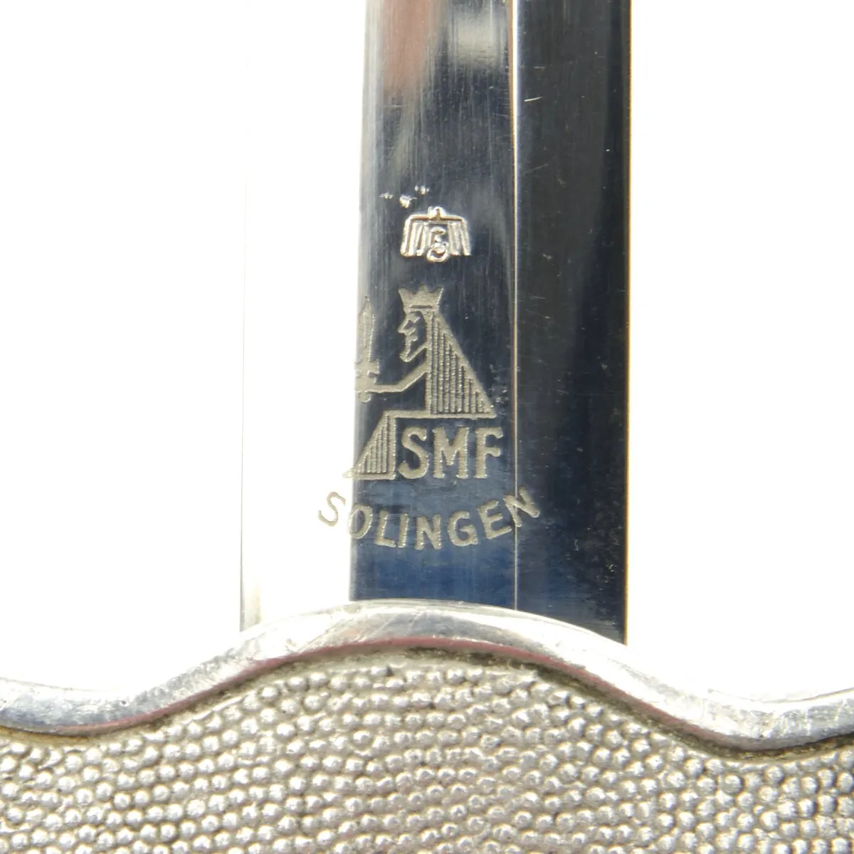 Original WWII German Early 2nd Model Luftwaffe Dagger by SMF with Nickel-Plated Blade and Hanger