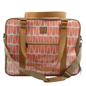 Overnight Bag with Leather Handles - Cracked Earth Coral
