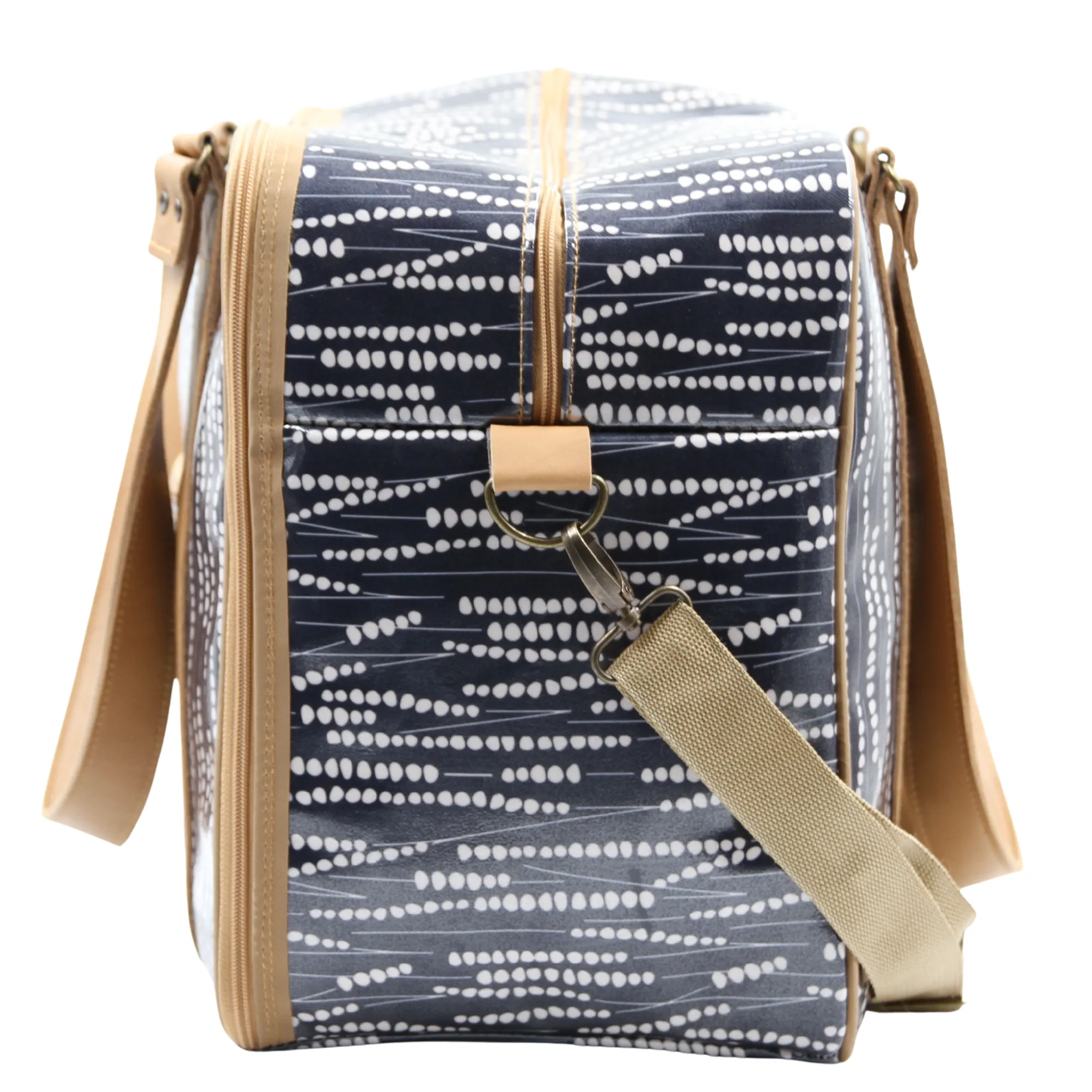 Overnight Bag with Leather Handles - Reed Black