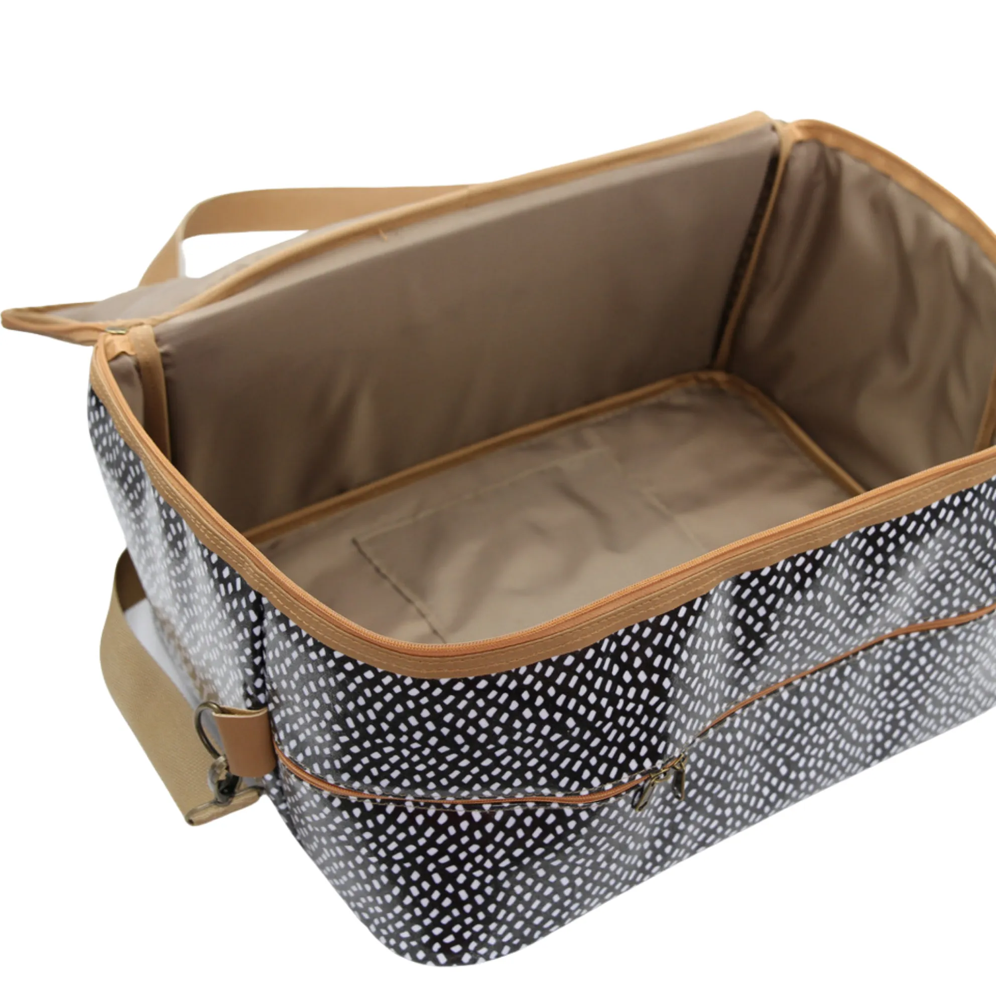 Overnight Bag with Leather Handles - Reed Pink