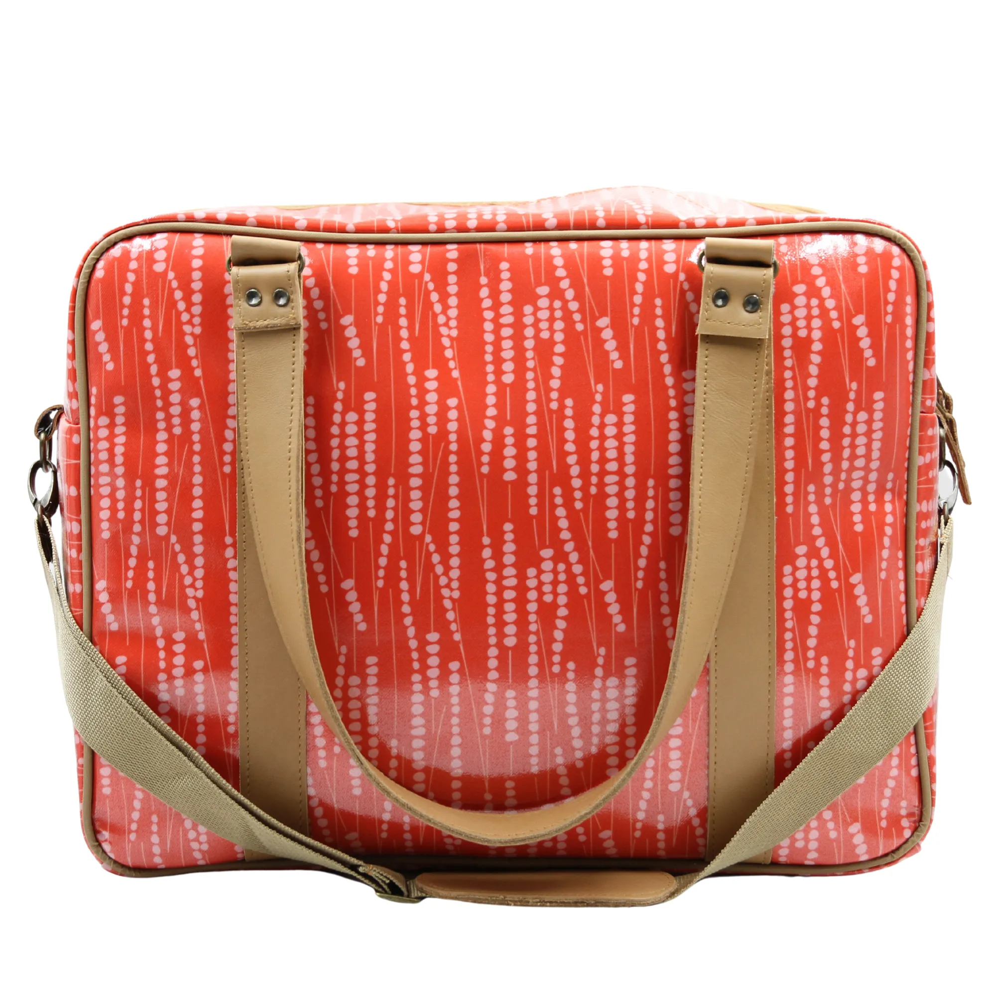 Overnight Bag with Leather Handles - Reed Pink