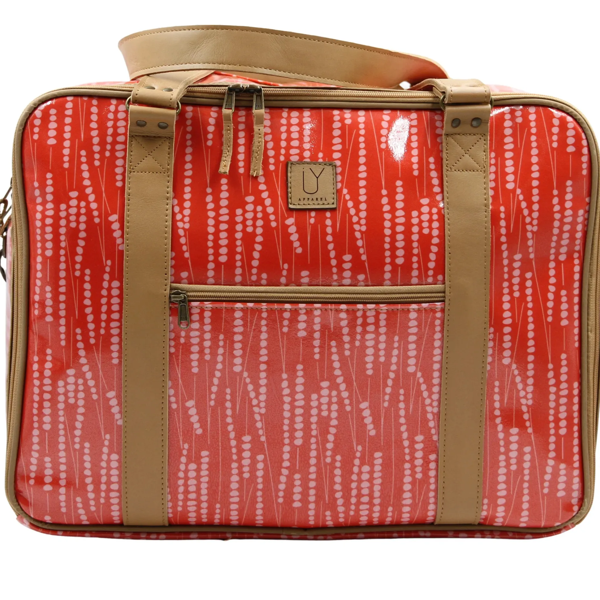 Overnight Bag with Leather Handles - Reed Pink