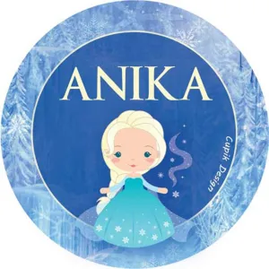 Personalised Waterproof Stickers - Frozen, Set of 28